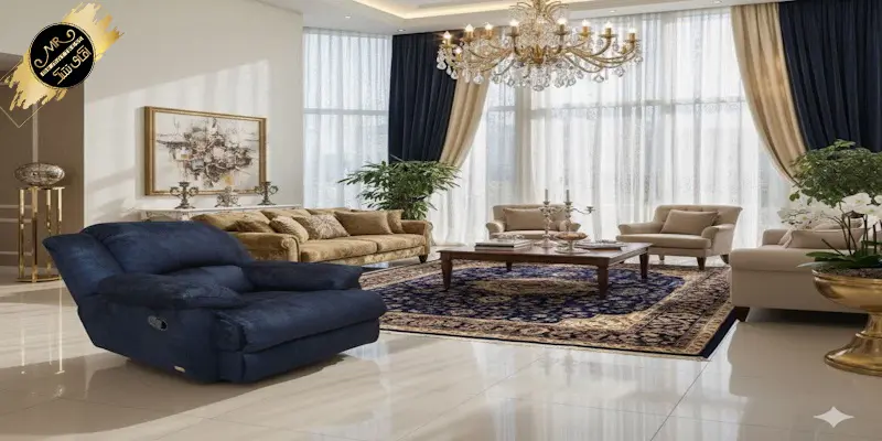 مبل ریلکسی در سالن پذیرایی انواع مبل راحتی لوکس .