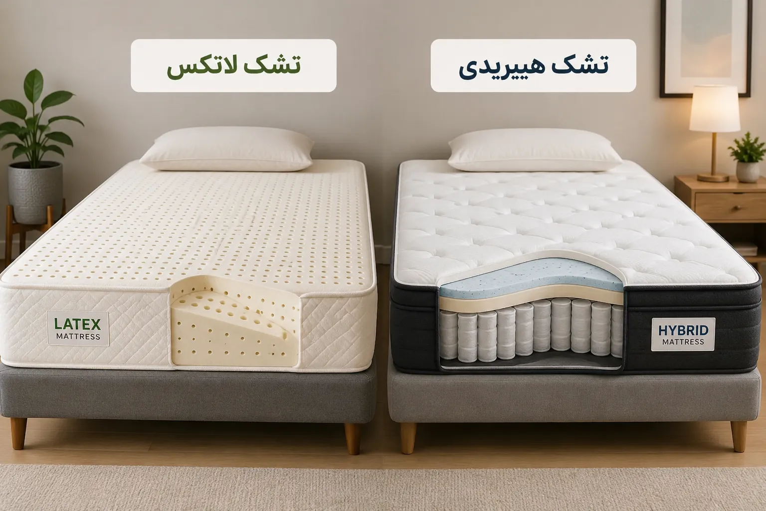 تشک لاتکس و هیبریدی